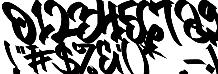 Vandal Rebels Monoline Font OTHER CHARS