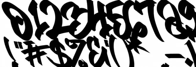 Vandal Rebels Monoline Font OTHER CHARS