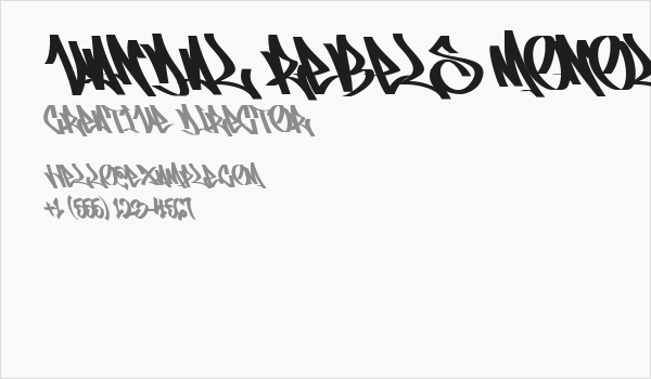 Vandal Rebels Monoline Business Card