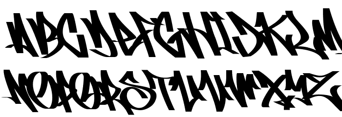 Vandal Rebels Monoline Font LOWERCASE