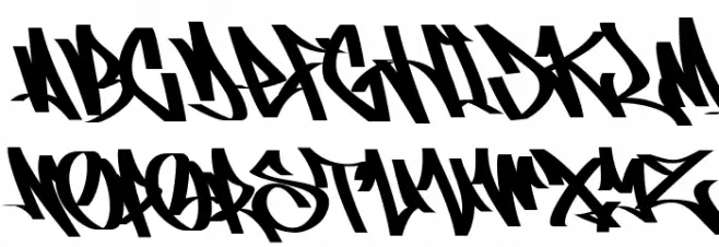 Vandal Rebels Monoline Font LOWERCASE