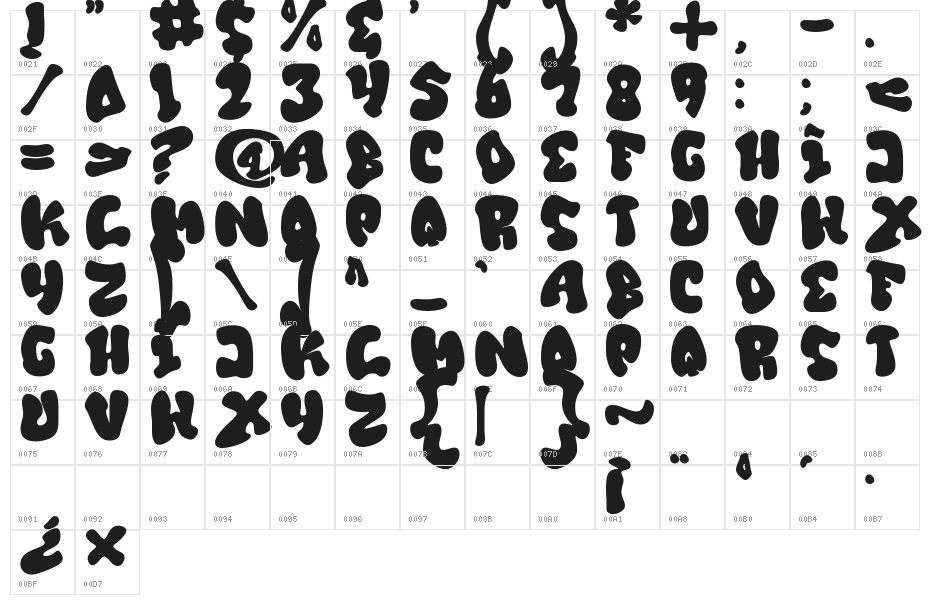 Vandal Rebels Thick Character Map