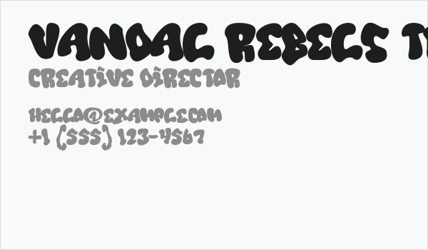 Vandal Rebels Thick Business Card