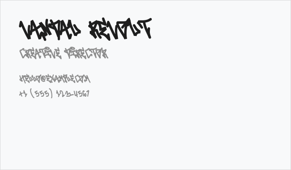 Vandal Revolt Business Card