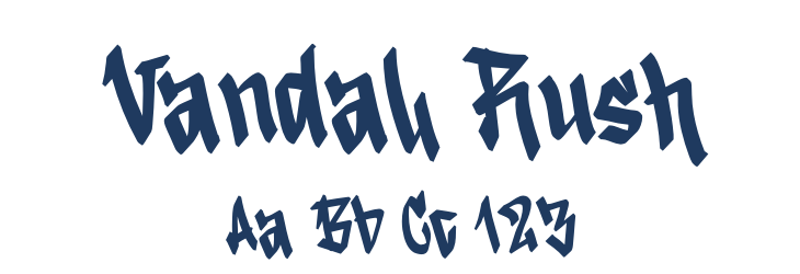 Vandal Rush Font Preview
