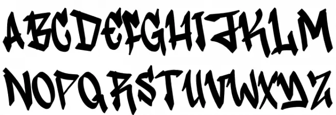 Vandal Rush Caratteri MAIUSCOLE