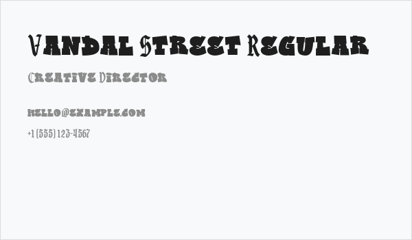 Vandal Street Regular Business Card