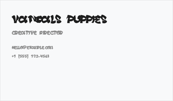 Vandals Puppies Business Card