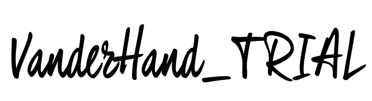 VanderHand_TRIAL  フリーフォントのダウンロード