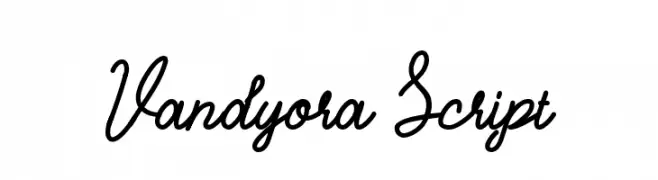 Vandyora Script  Free Fonts Download
