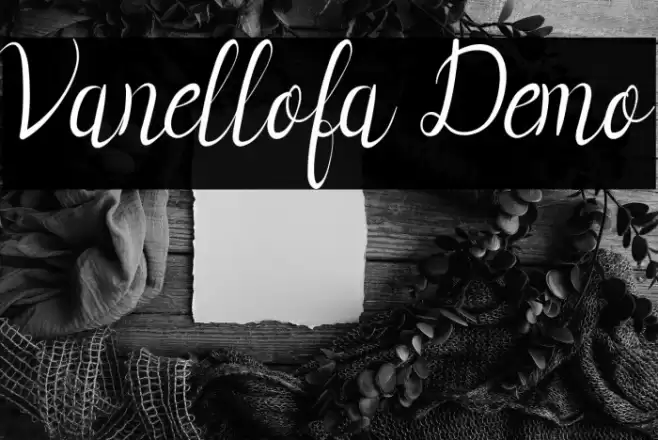 Vanellofa Demo Font examples