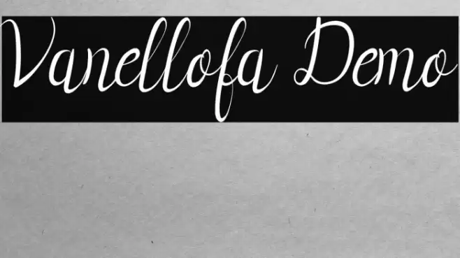 Vanellofa Demo Font examples