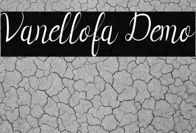 Vanellofa Demo Font examples