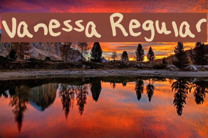 Vanessa Regular Font examples