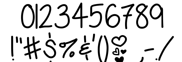 VanessaLovesYou Font OTHER CHARS