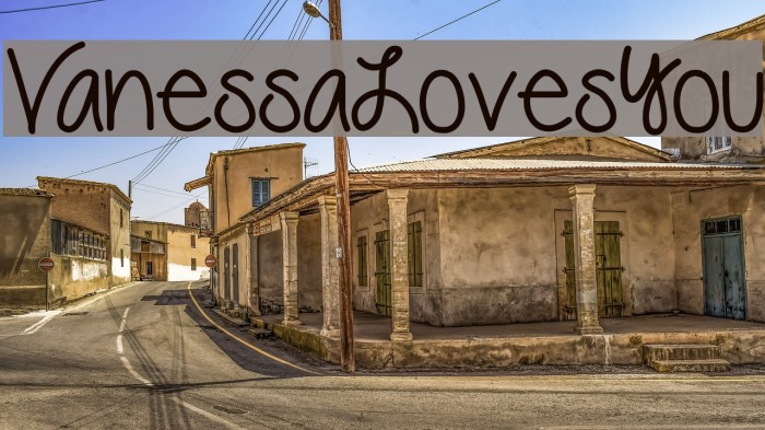 VanessaLovesYou Font examples
