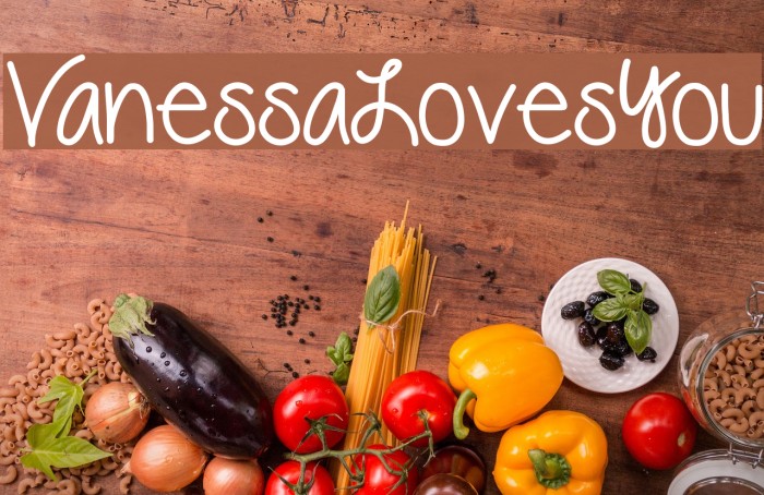 VanessaLovesYou Font examples