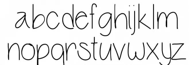 VanessaMarie 字体 小写