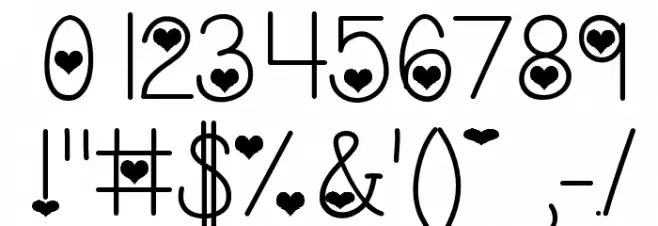 VanessasValentine Font OTHER CHARS