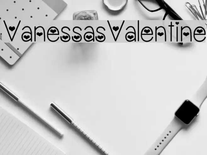 VanessasValentine Font examples