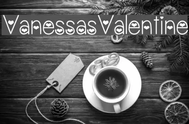 VanessasValentine Font examples