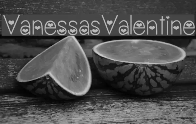 VanessasValentine Font examples