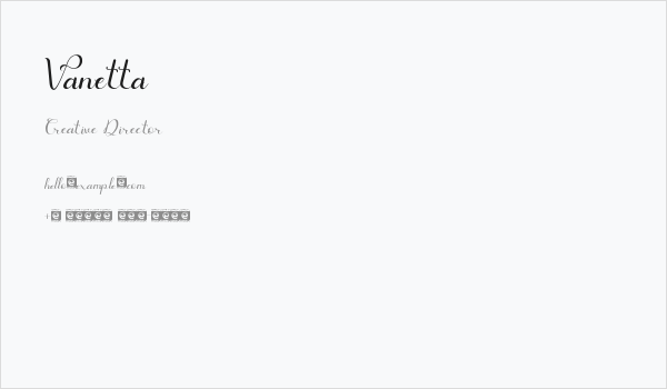 Vanetta Business Card