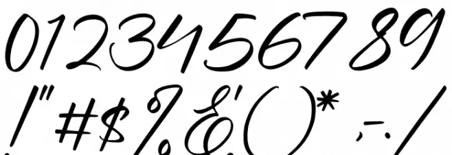 Vanilarita Font Alte caractere