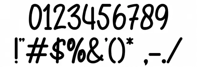 Vanilla Blue Font OTHER CHARS