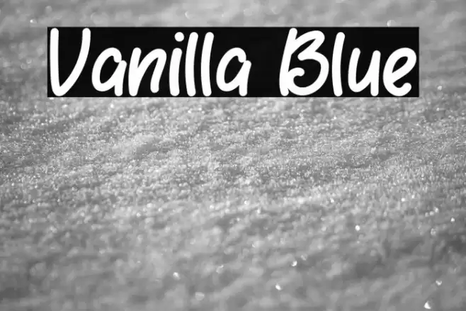 Vanilla Blue Font examples