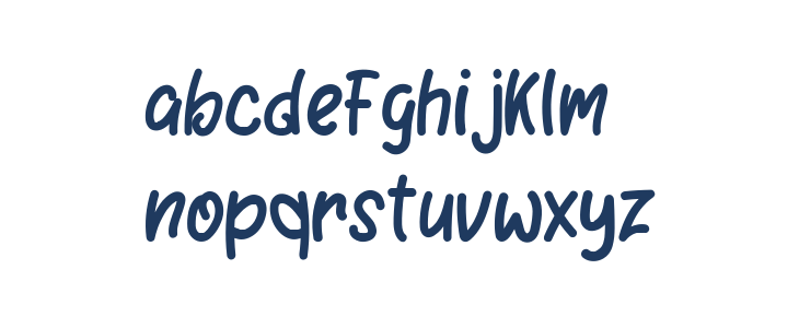 Vanilla Blue Lowercase