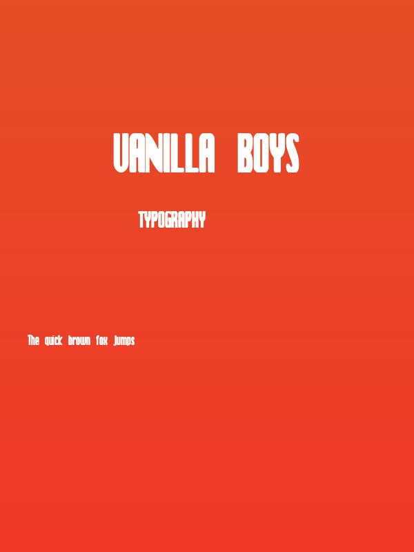Vanilla Boys Poster