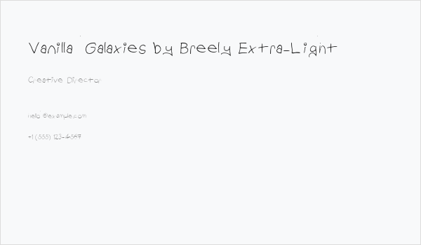 Vanilla Galaxies by Breely Extra-Light Business Card