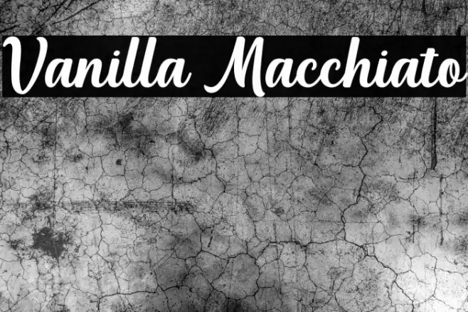 Vanilla Macchiato Font examples