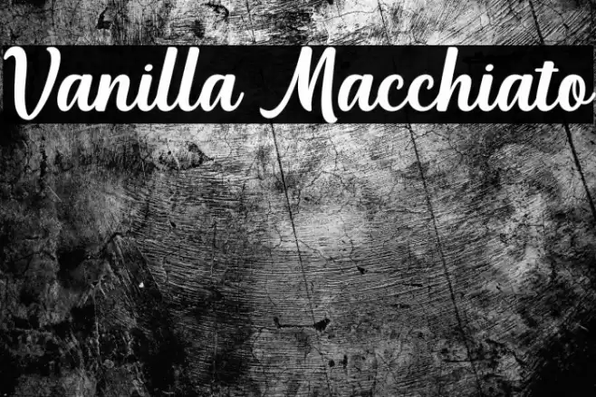 Vanilla Macchiato Font examples