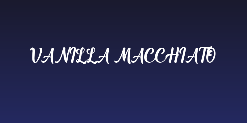 Vanilla Macchiato Social Header