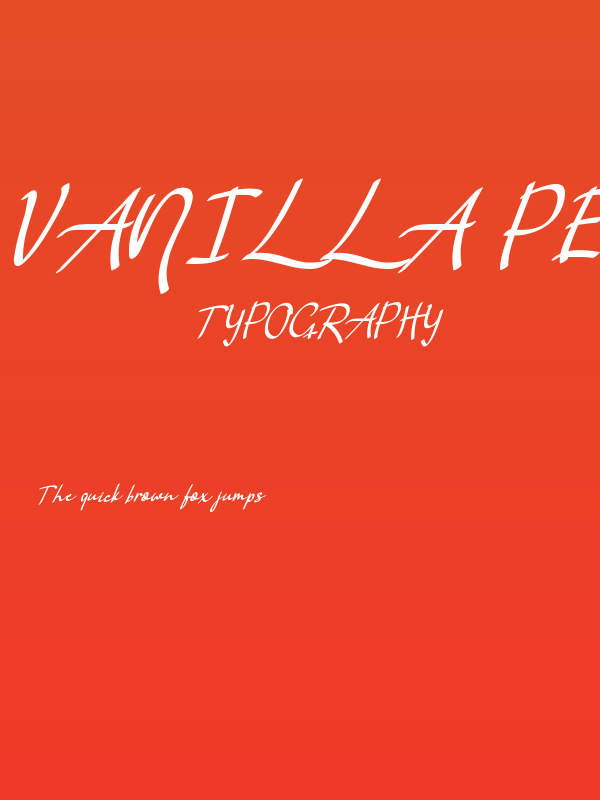 Vanilla Personal Bold Poster