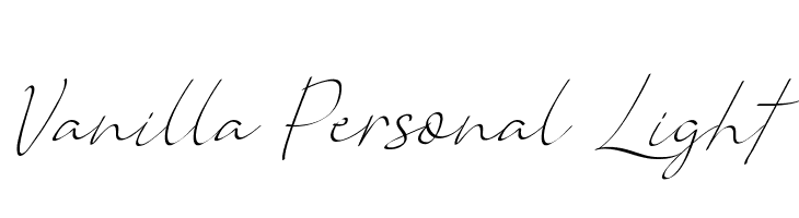 Vanilla Personal Light Font