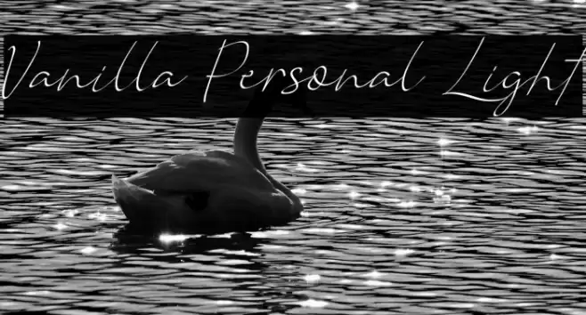 Vanilla Personal Light Font examples