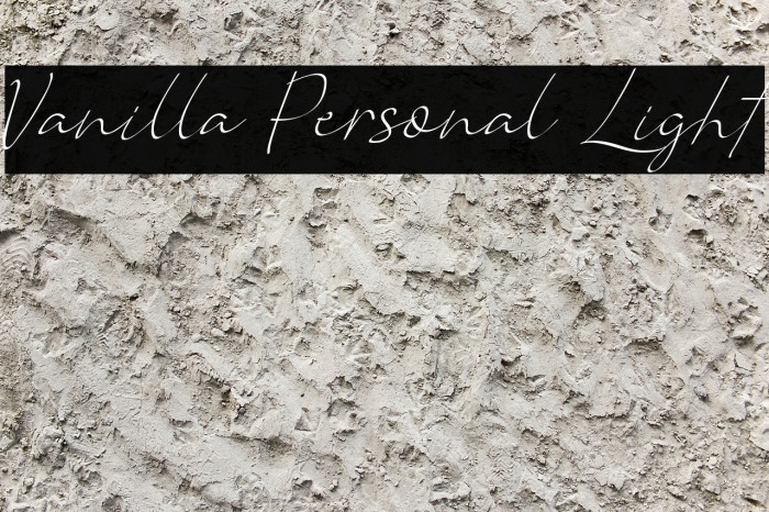 Vanilla Personal Light Font examples