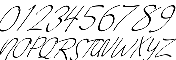Vanilla Personal Slant Font OTHER CHARS