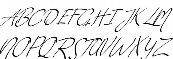 Vanilla Personal Slant Schriftart Groß