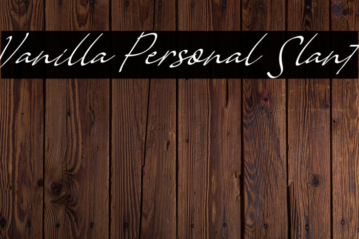 Vanilla Personal Slant Font examples