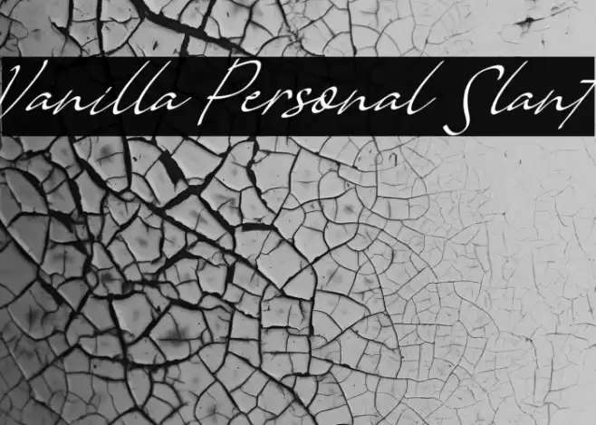 Vanilla Personal Slant Fonte examples