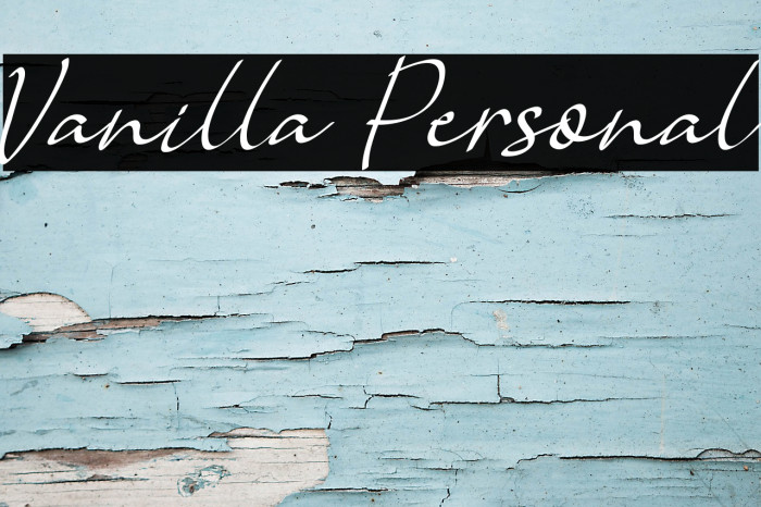 Vanilla Personal Font examples
