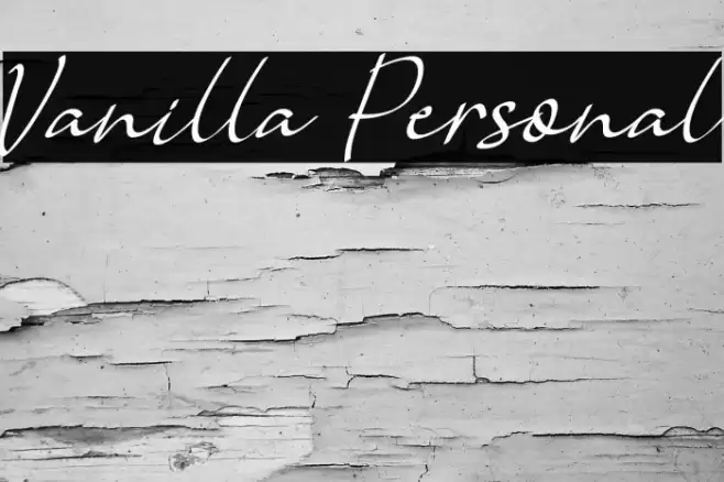 Vanilla Personal Font examples