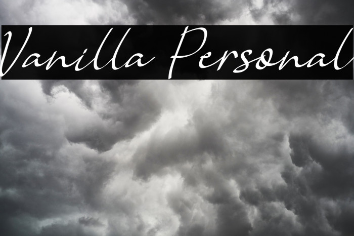 Vanilla Personal Font examples