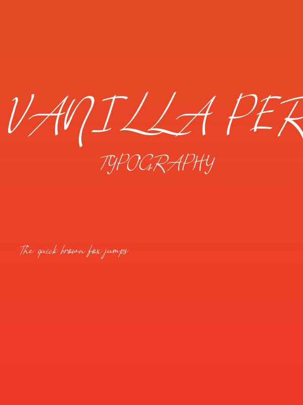 Vanilla Personal Poster