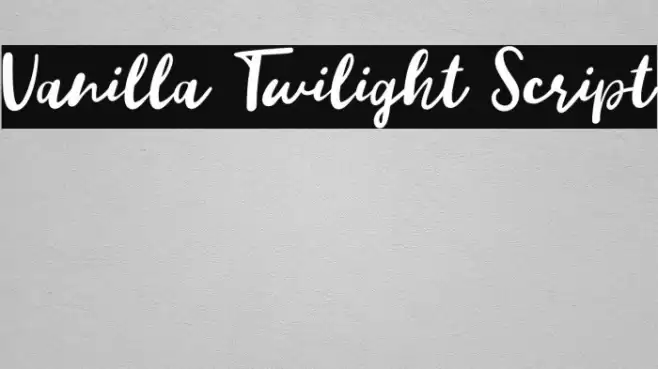 Vanilla Twilight Script Font examples