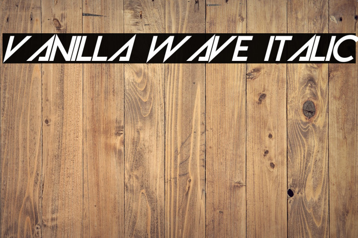 Vanilla Wave Italic Example 1